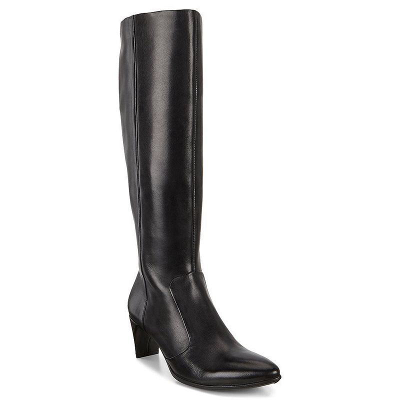 Women Boots Ecco Shape 45 Pointy Sleek 2.0 - Tall Boots Black - India EHVOPB280